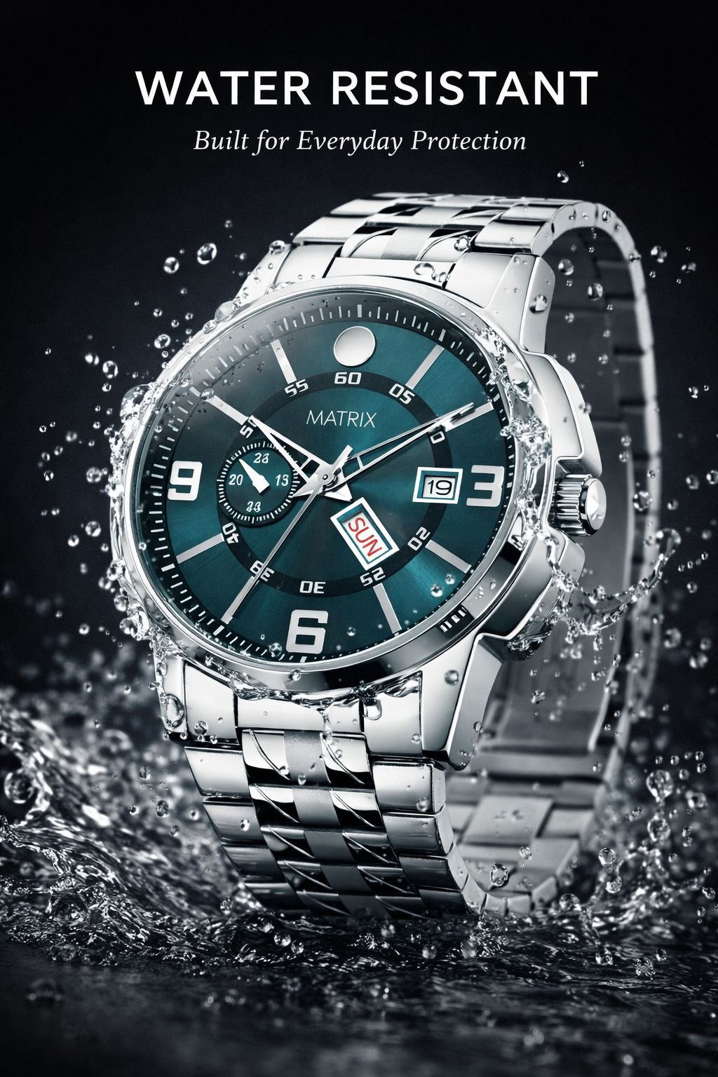 Matrix Superior Day & Date With Stainless Steel Strap Analog Watch For Men