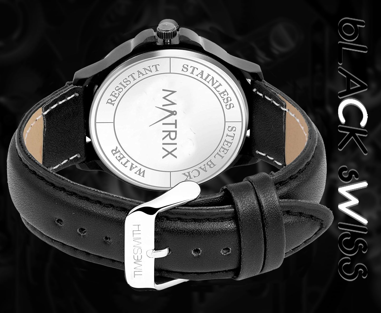 Matrix Classic Black Dial Leather Strap Analog Watch for Men