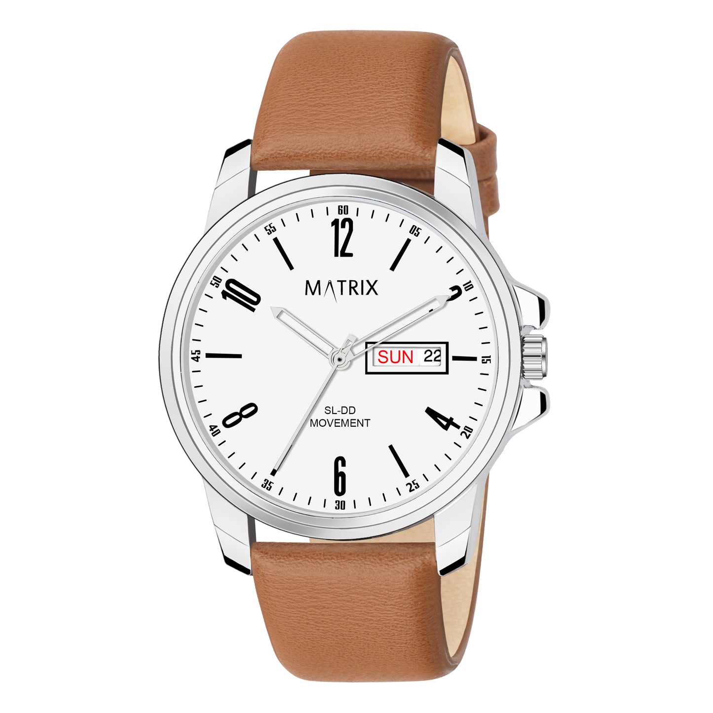 Matrix Hype Day & Date With Leather Strap Analog Watch For Men