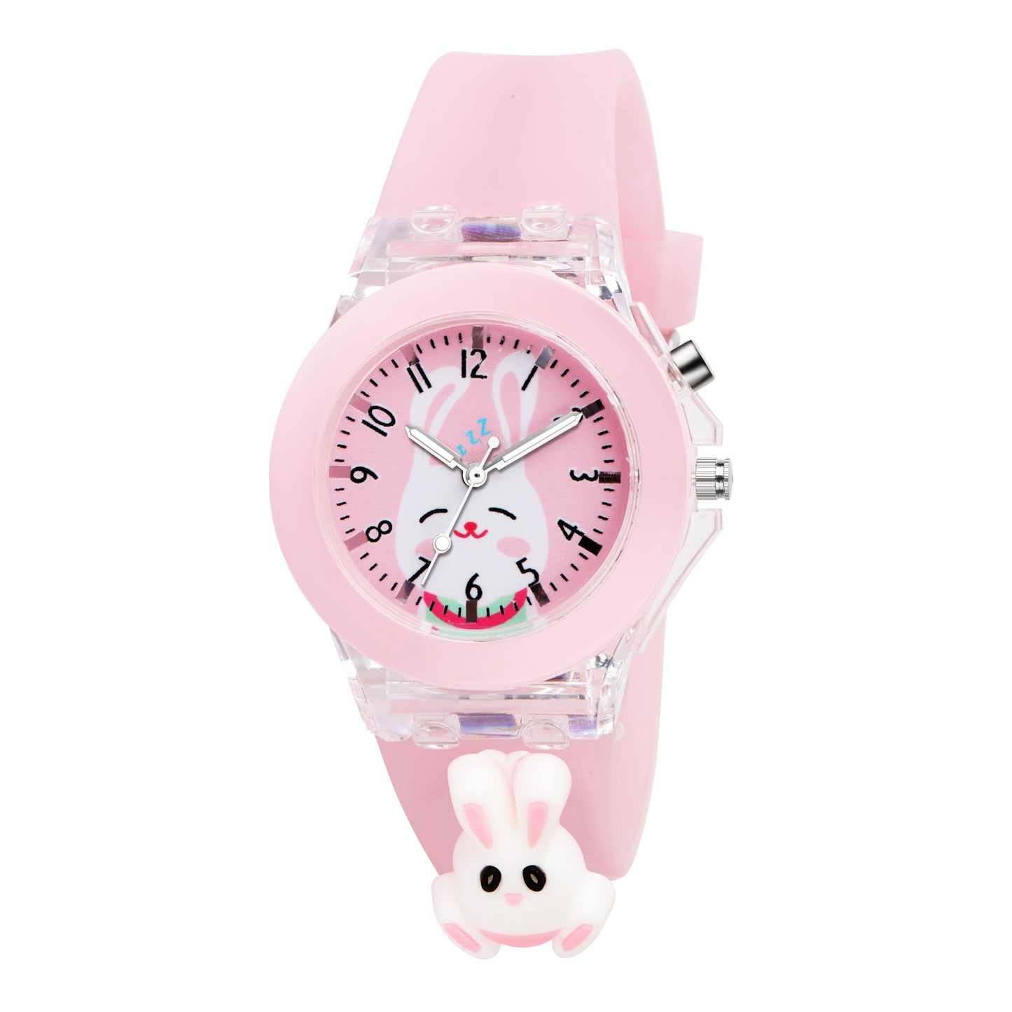 Matrix Analog 3D Rabbit on Strap & Lights Analog Watch For Kids