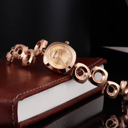 Matrix Timepiece Blush Collection | Designer Bracelet Chain Watch for Women