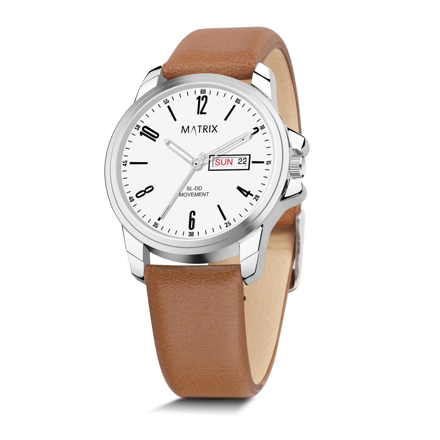 Matrix Hype Day & Date With Leather Strap Analog Watch For Men