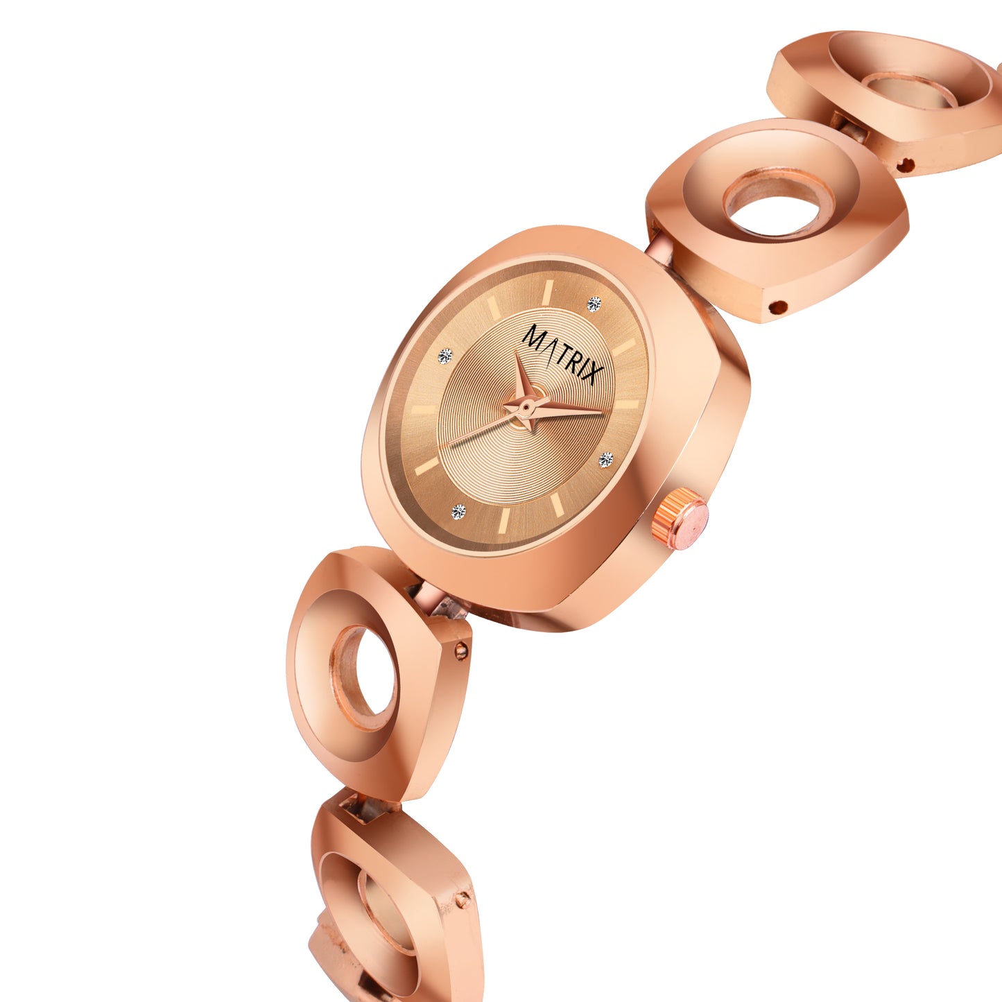 Matrix Timepiece Blush Collection | Designer Bracelet Chain Watch for Women