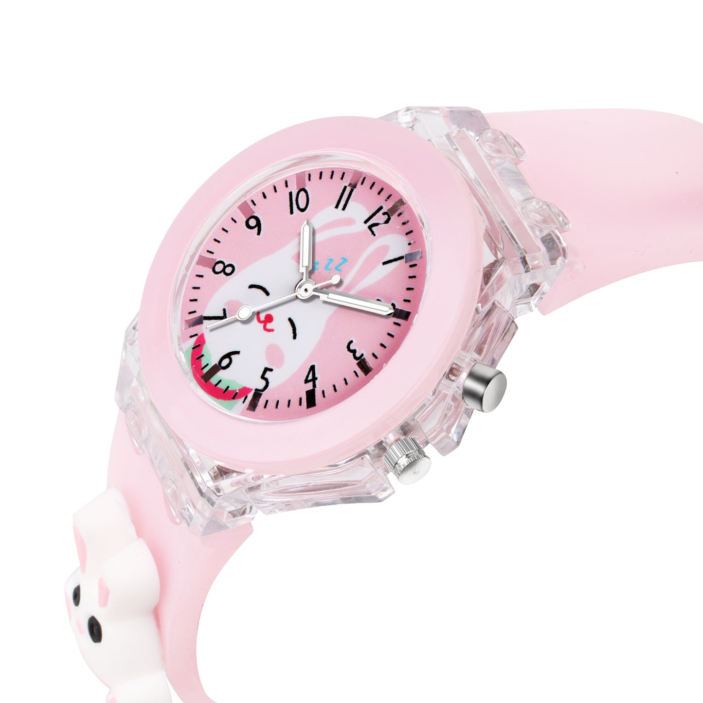 Matrix Analog 3D Rabbit on Strap & Lights Analog Watch For Kids