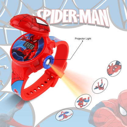 Matrix Spiderman 3D Heads Up 6 Image Projector Watch for Kids