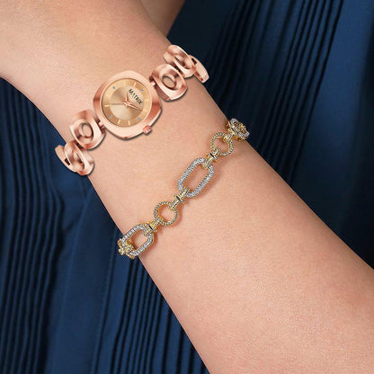 Matrix Timepiece Blush Collection | Designer Bracelet Chain Watch for Women