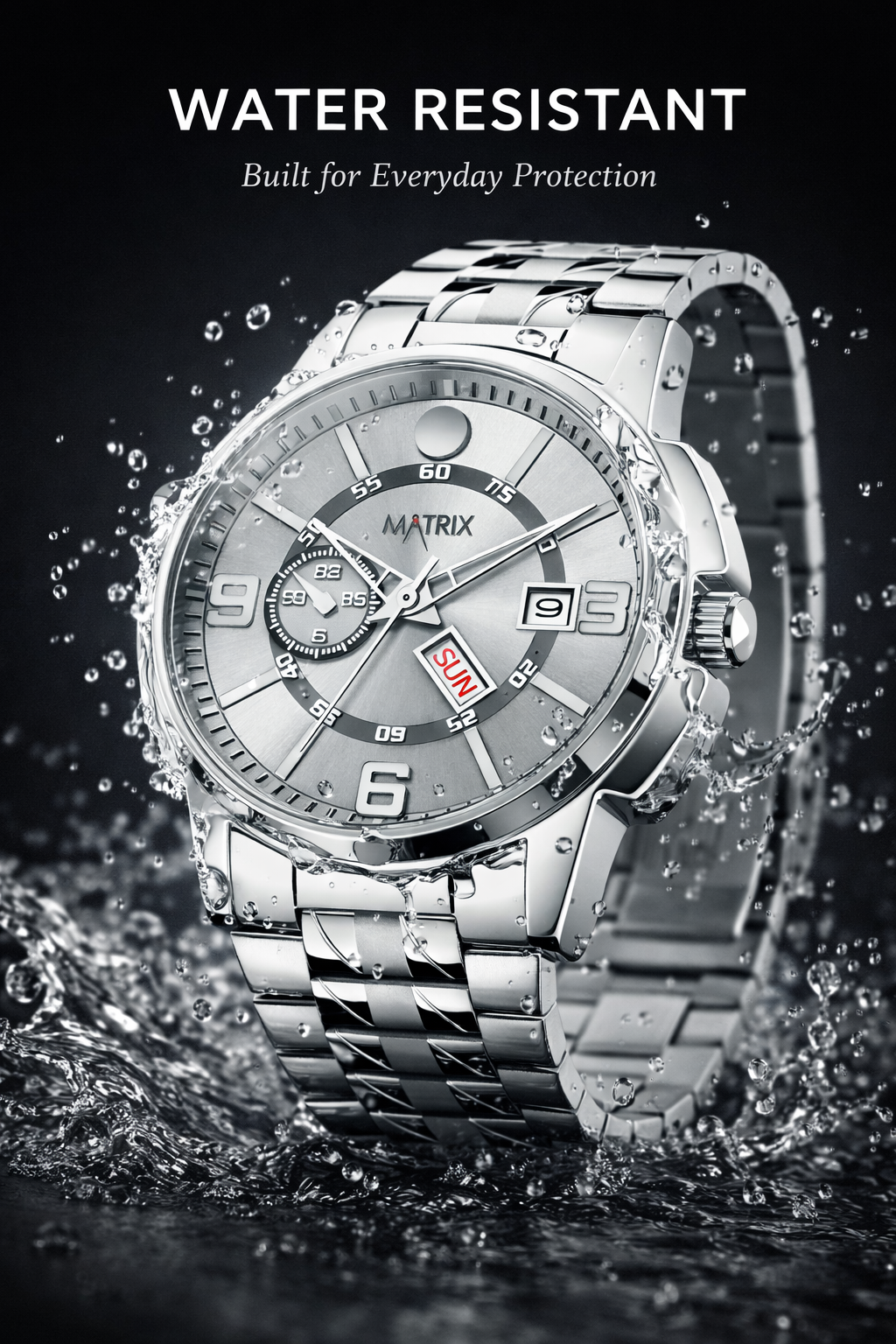 Matrix Superior Day & Date With Stainless Steel Strap Analog Watch For Men