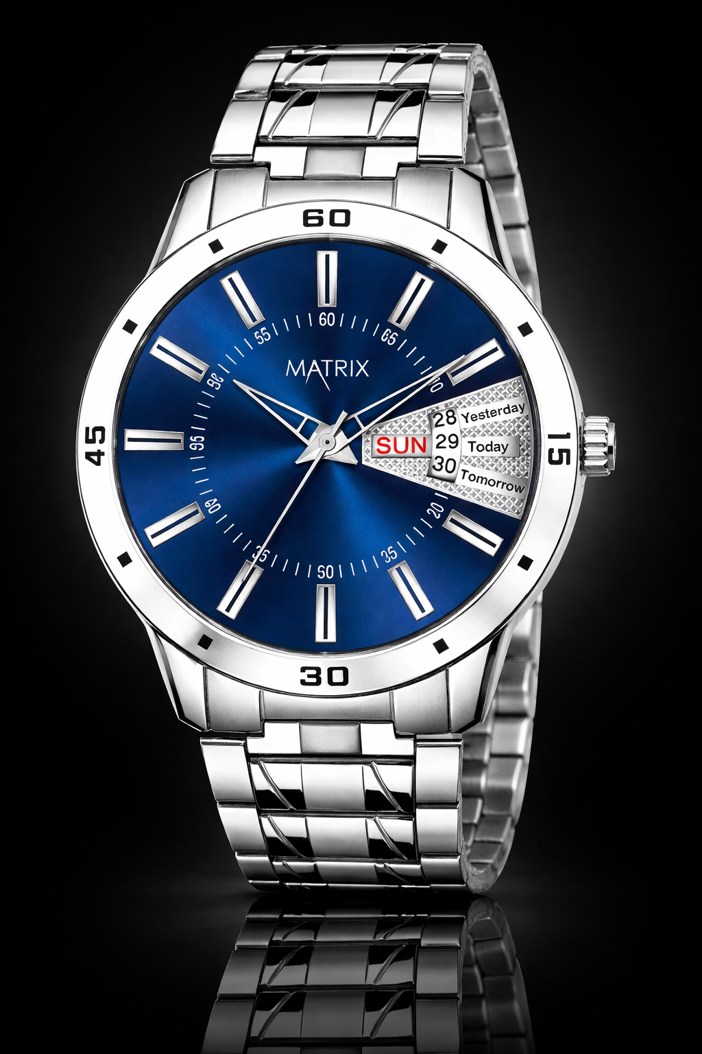 Matrix Antique 3.0 Day & Date With Stainless Steel Strap Analog Watch For Men