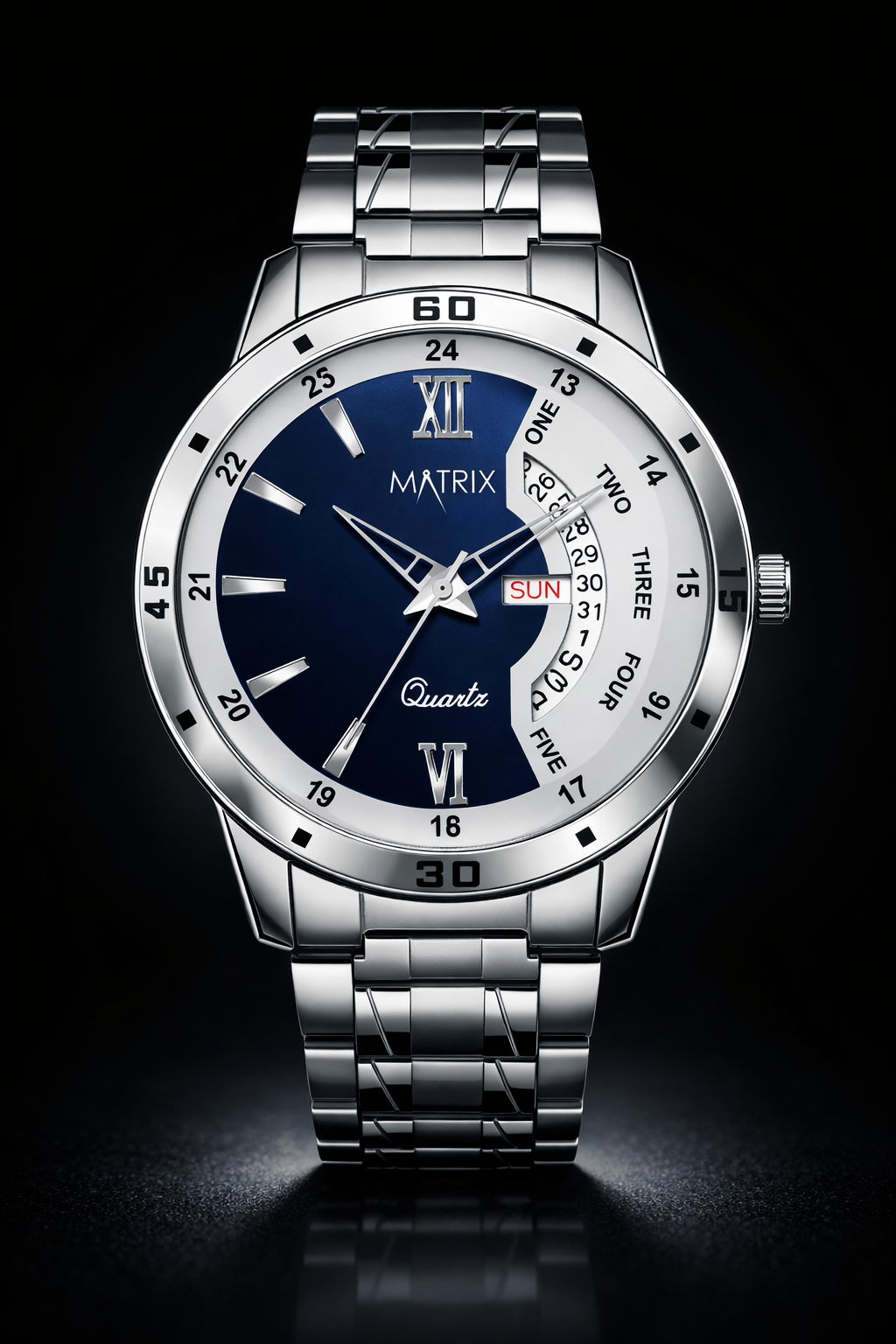 Matrix Antique Day and Date With Stainless Steel Strap Analog Watch for Men