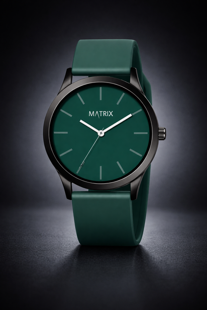 Matrix Minimalist Silicone Strap Analog Watch for Men & Boys