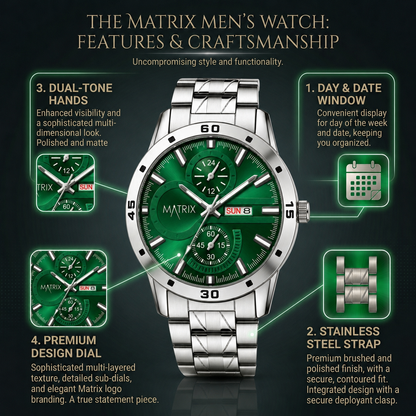Matrix Superior Day & Date With Stainless Steel Strap Analog Watch For Men