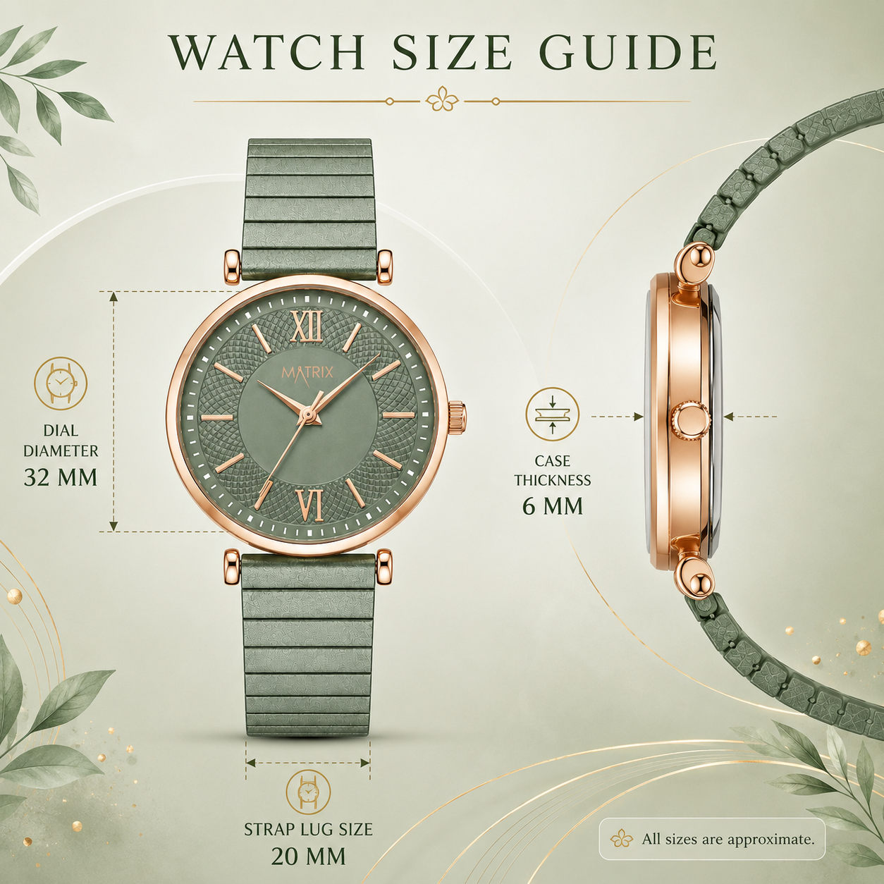 Matrix Bloom Collection Women's Analog Wrist Watch