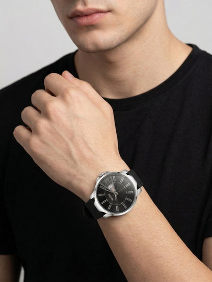 Matrix ELITE Day & Date Silicone Strap Analog Watch For Men & Boys
