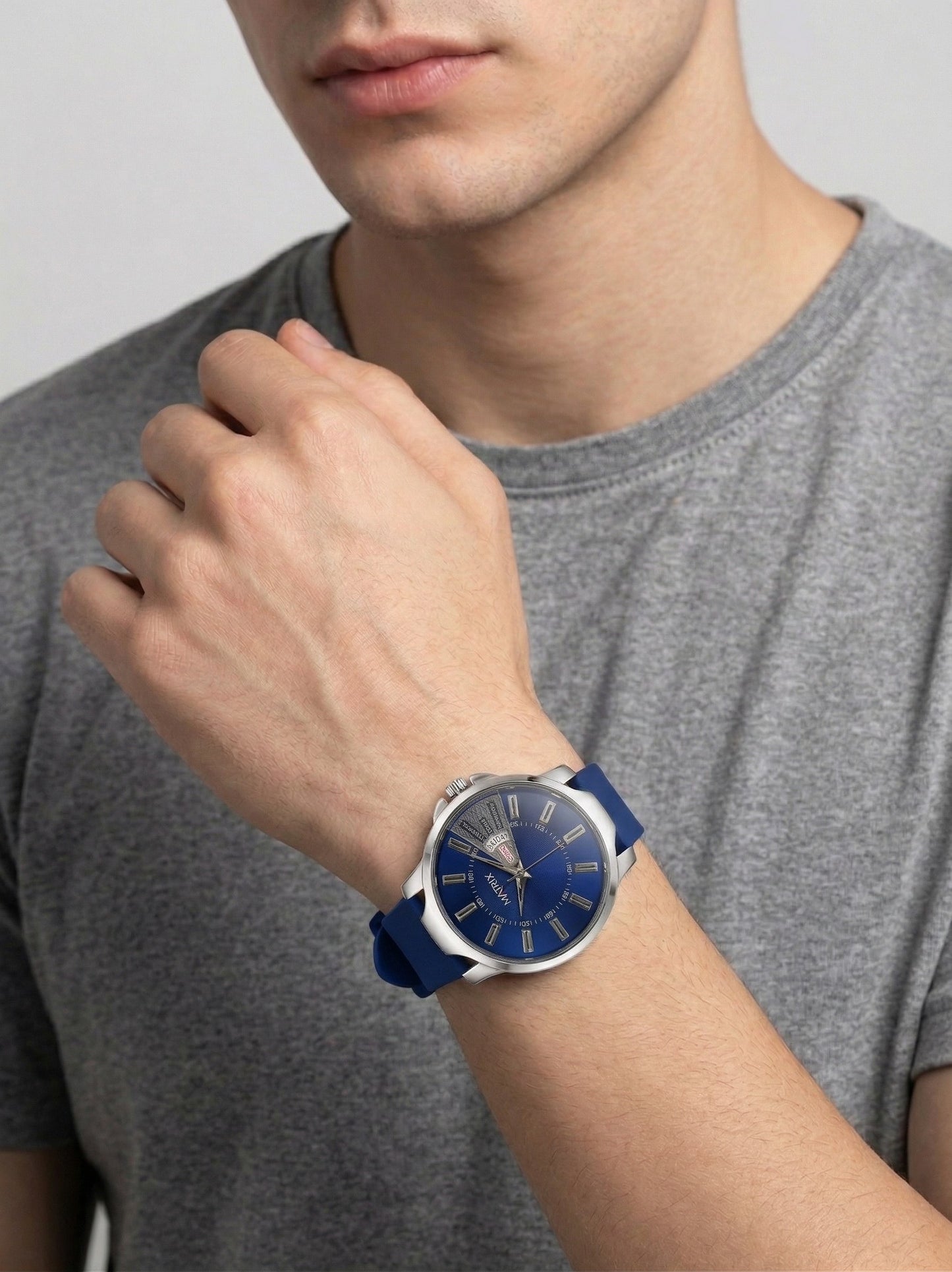 Matrix ELITE Day & Date Silicone Strap Analog Watch For Men & Boys