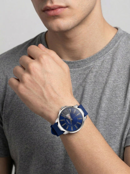 Matrix ELITE Day & Date Silicone Strap Analog Watch For Men & Boys