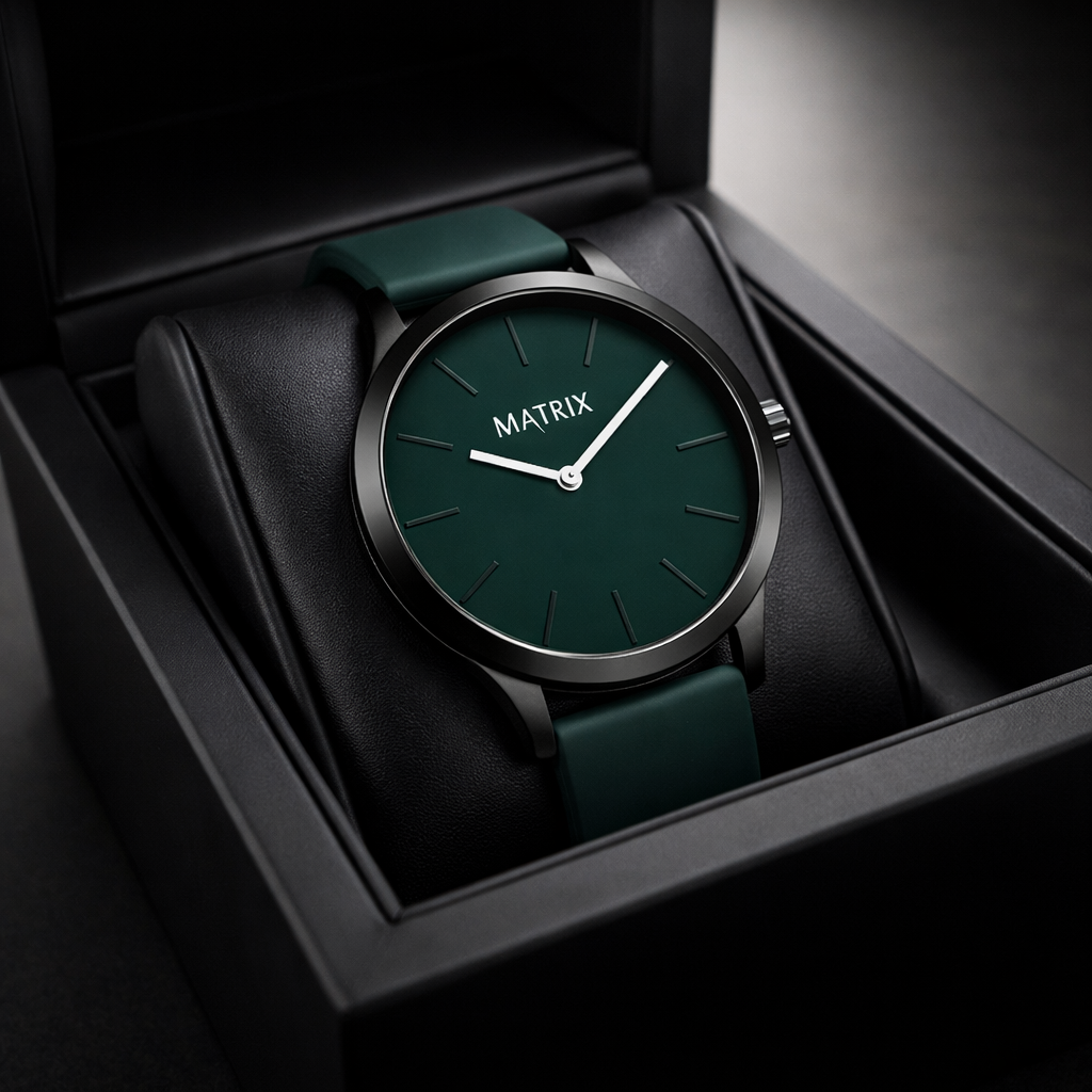 Matrix Minimalist Silicone Strap Analog Watch for Men & Boys