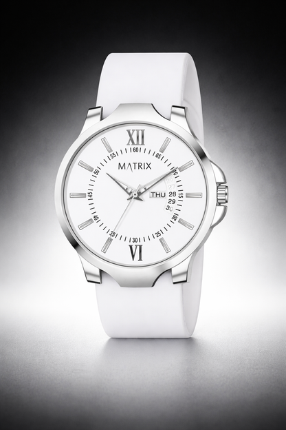 Matrix Antique 2.0 Day & Date Softest Silicone Strap Analog Watch For Men & Boys