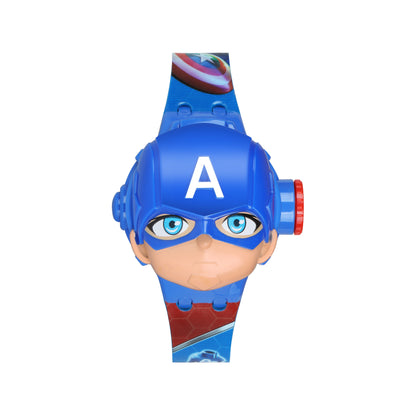 Matrix Captain America 3D Heads Up 6 Image Projector Watch for Kids