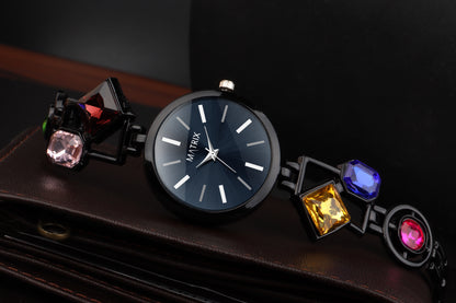 Matrix DAISY Stone Studded Bracelet Analog Watch for Women
