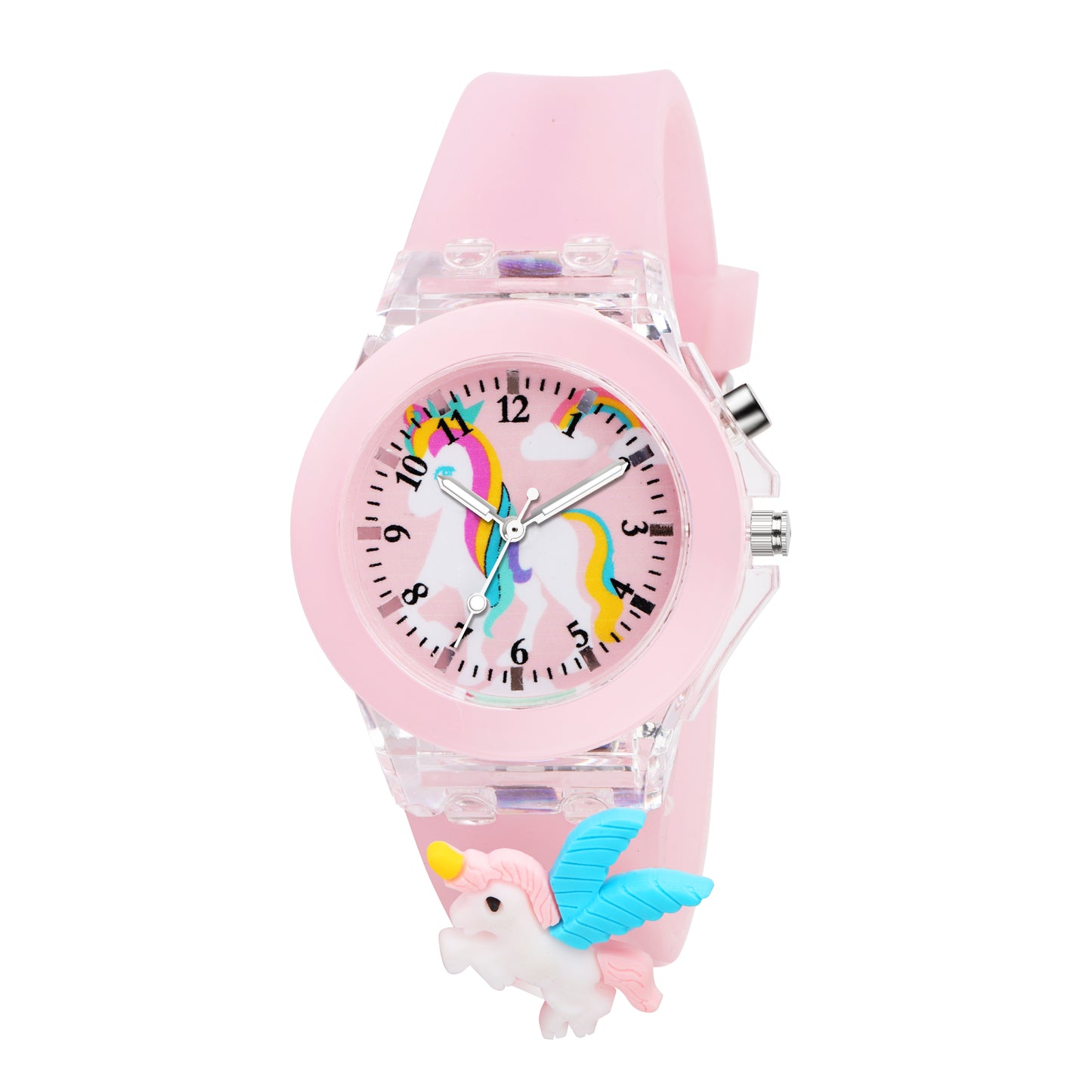 Matrix Analog 3D Unicorn On Strap With Lights Analog Watch for Kids
