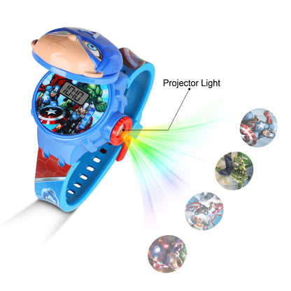 Matrix Captain America 3D Heads Up 6 Image Projector Watch for Kids