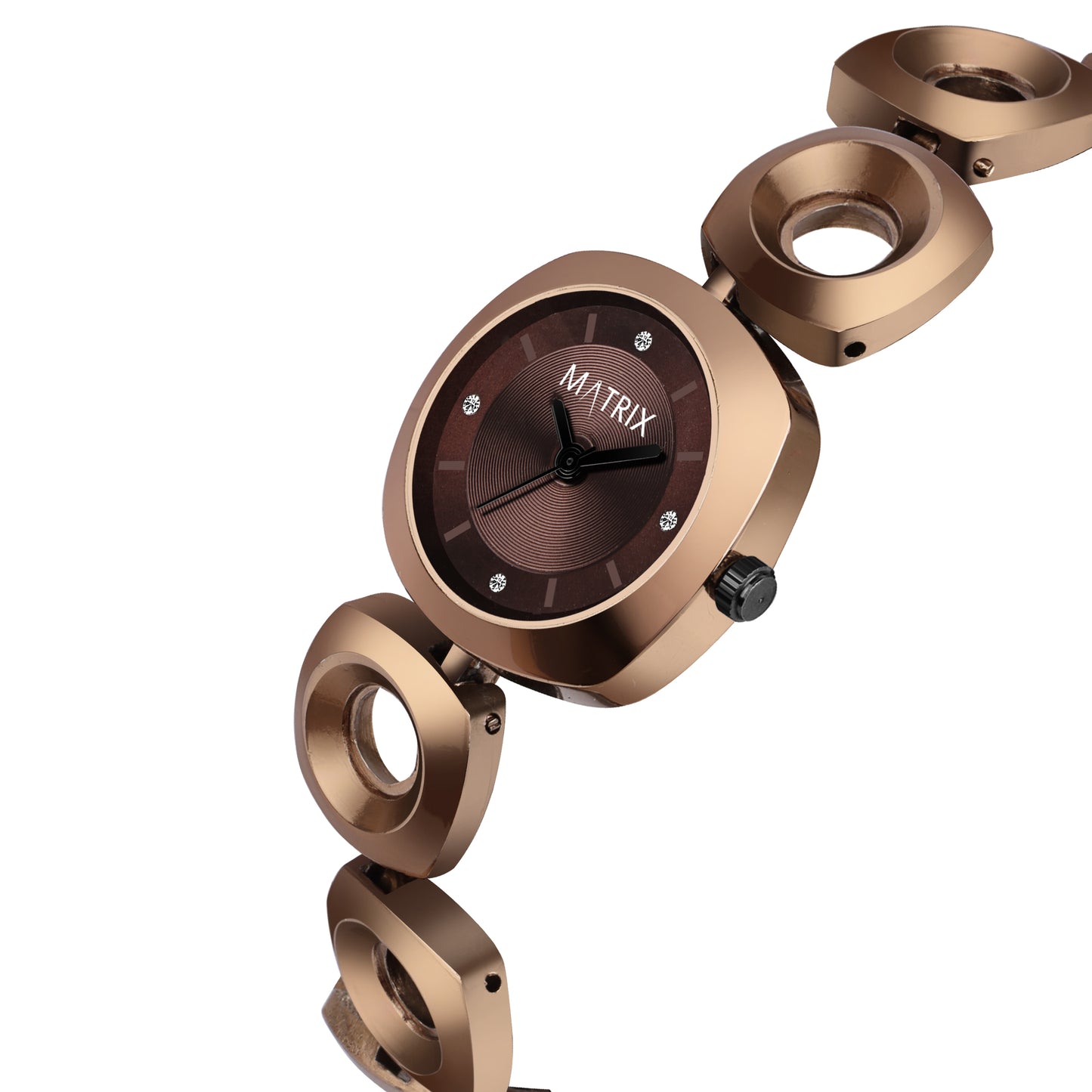 Matrix Timepiece Blush Collection | Designer Bracelet Chain Watch for Women