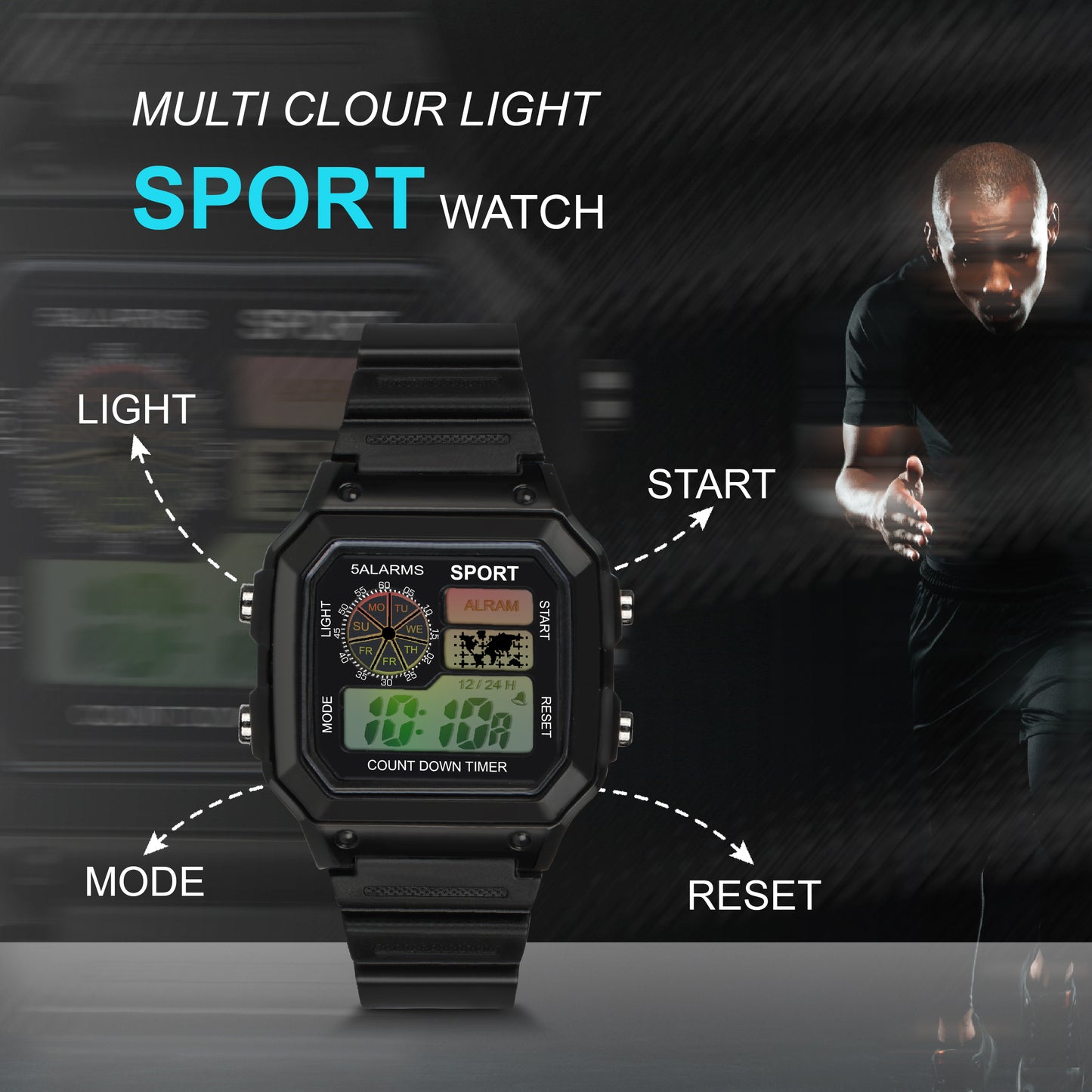Matrix Sportz Digital Silicone Sports Watch  for Men & Boys