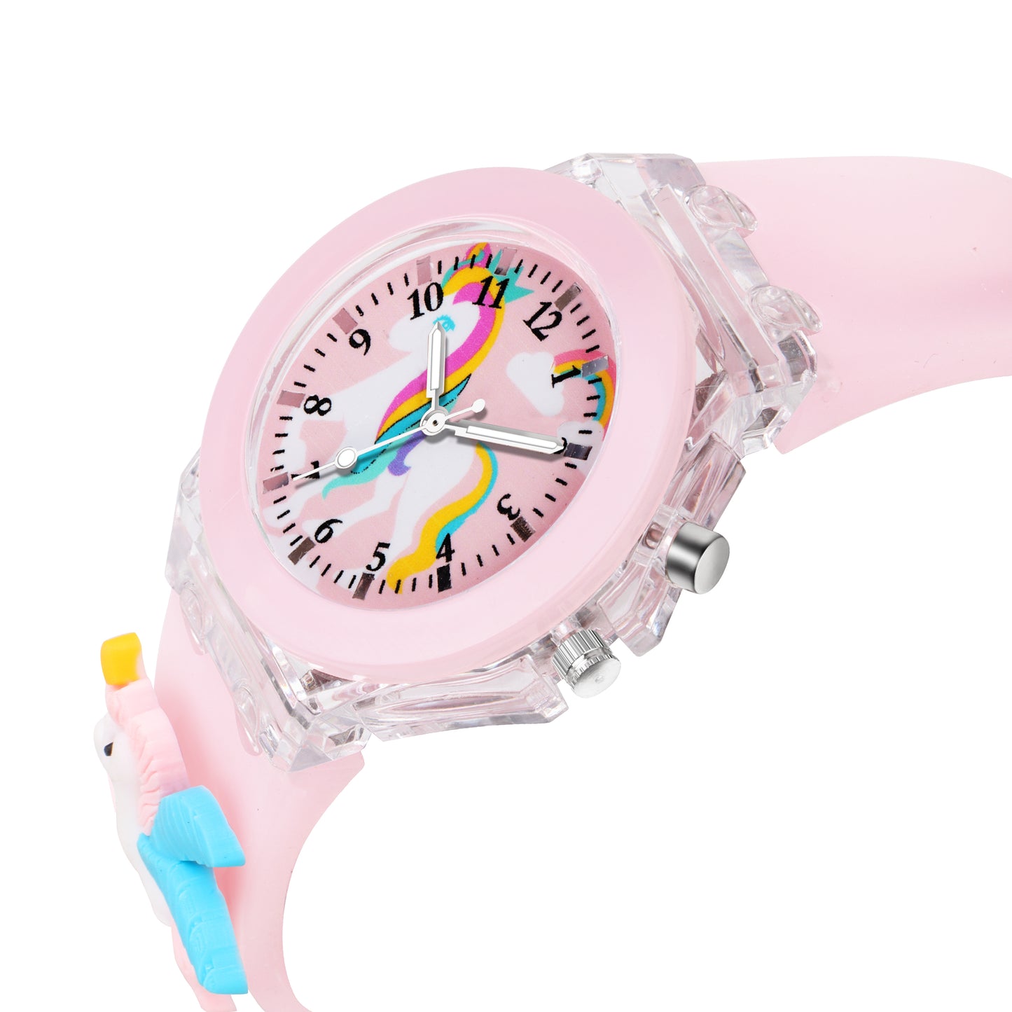 Matrix Analog 3D Unicorn On Strap With Lights Analog Watch for Kids