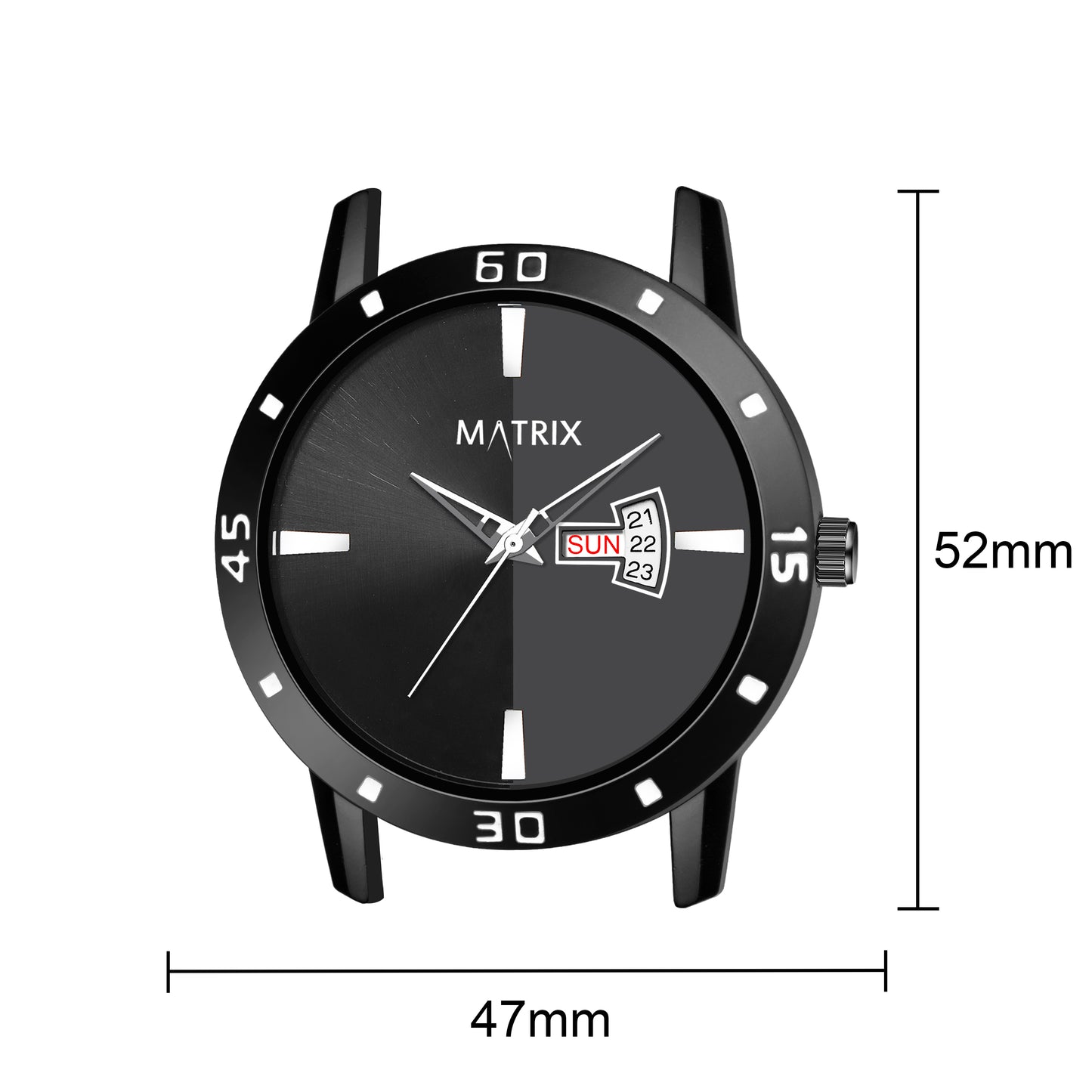 Matrix Dual Tone Black Day & Date Dial With Mesh Chain Strap Analog Watch for Men