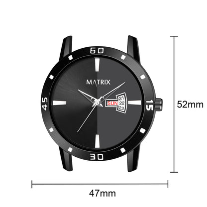Matrix Dual Tone Black Day & Date Dial With Mesh Chain Strap Analog Watch for Men
