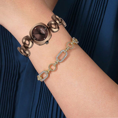 Matrix Timepiece Blush Collection | Designer Bracelet Chain Watch for Women