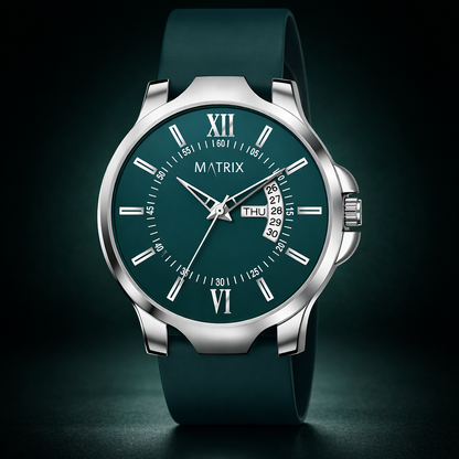 Matrix Antique 2.0 Day & Date Softest Silicone Strap Analog Watch For Men & Boys