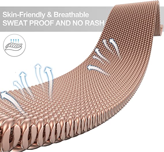 Matrix Accessorize 22MM Mesh Chain with Magnet Lock (Rose Gold Mesh)