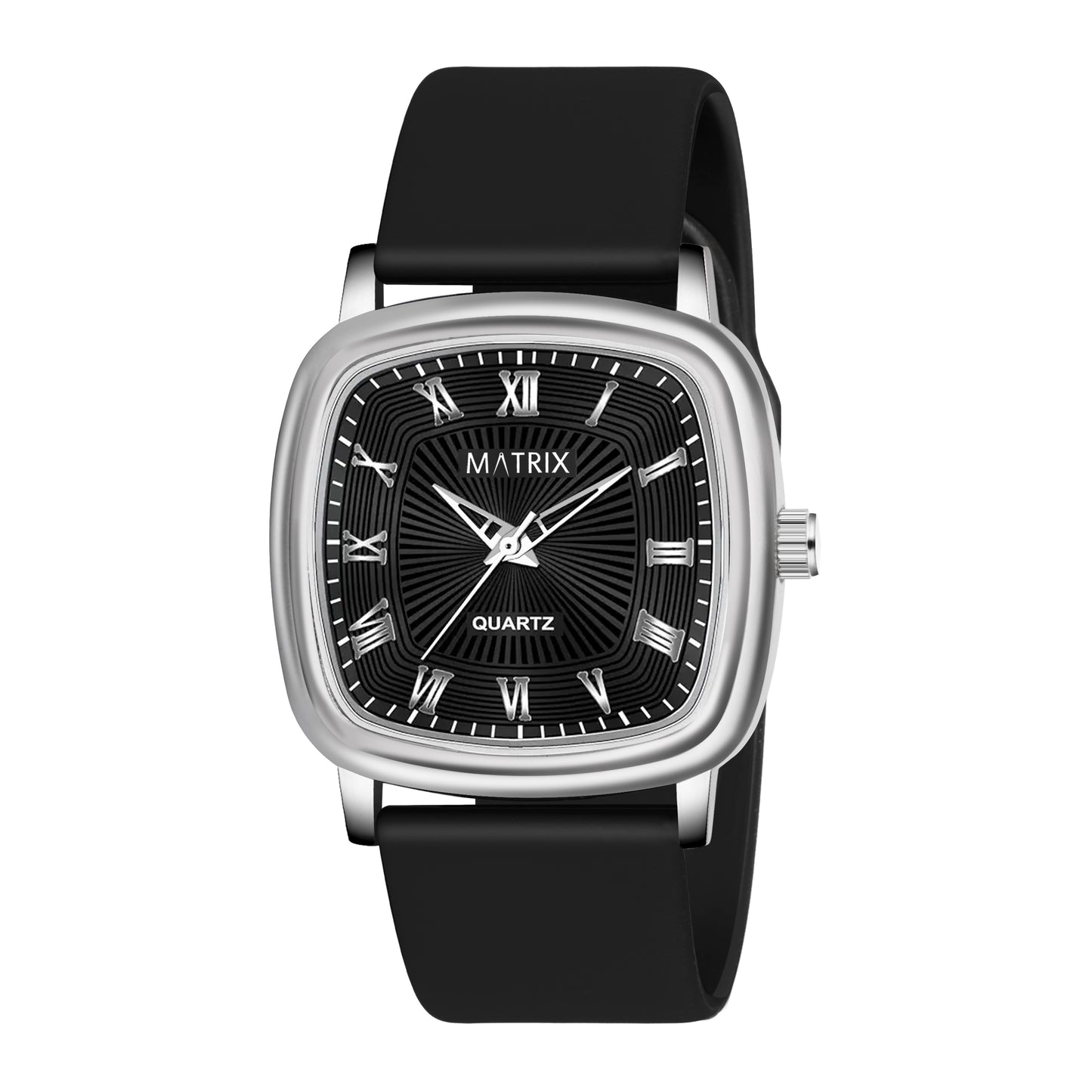 Matrix Iconic Square Dial Silicone Strap Analog Watch for Men