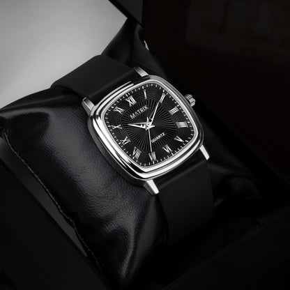 Matrix Iconic Square Dial Silicone Strap Analog Watch for Men