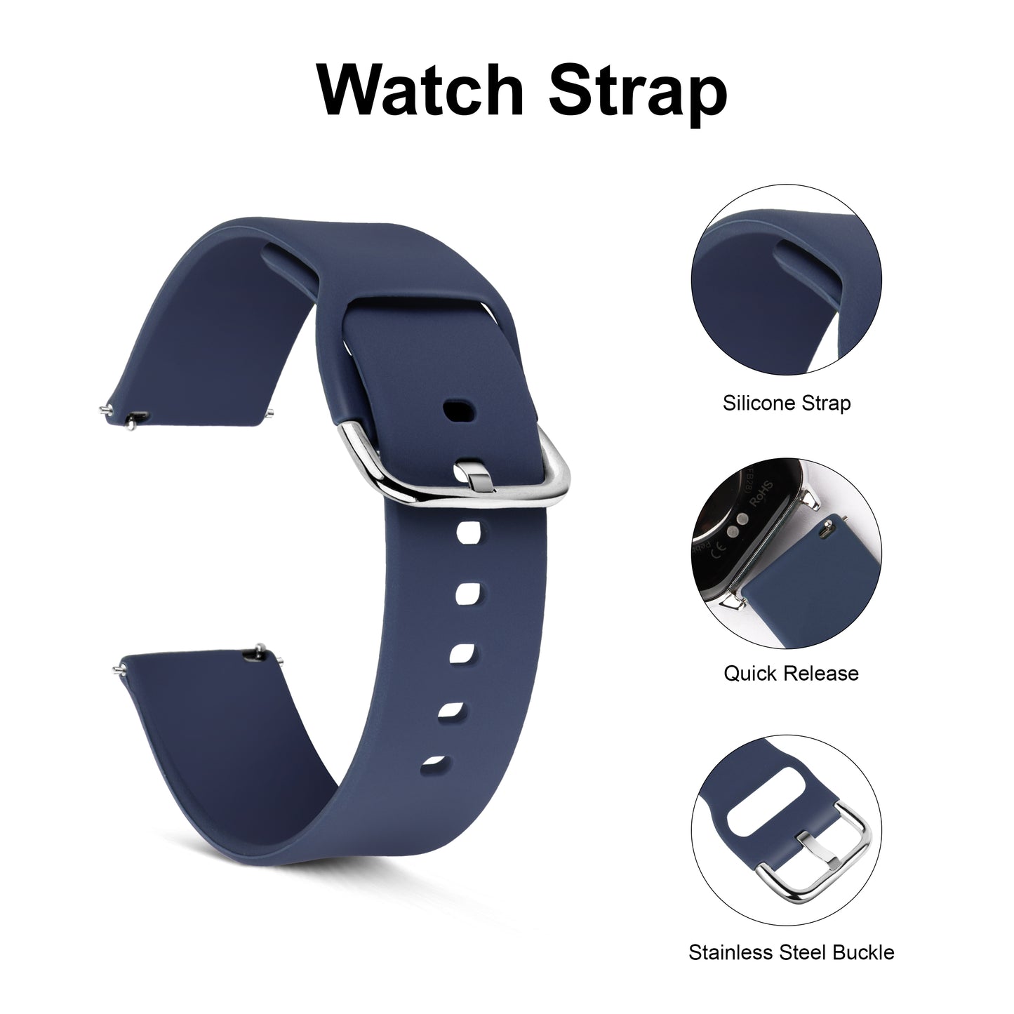 Matrix Accessorize 22MM Silicone Loop Strap (Colour :Blue)