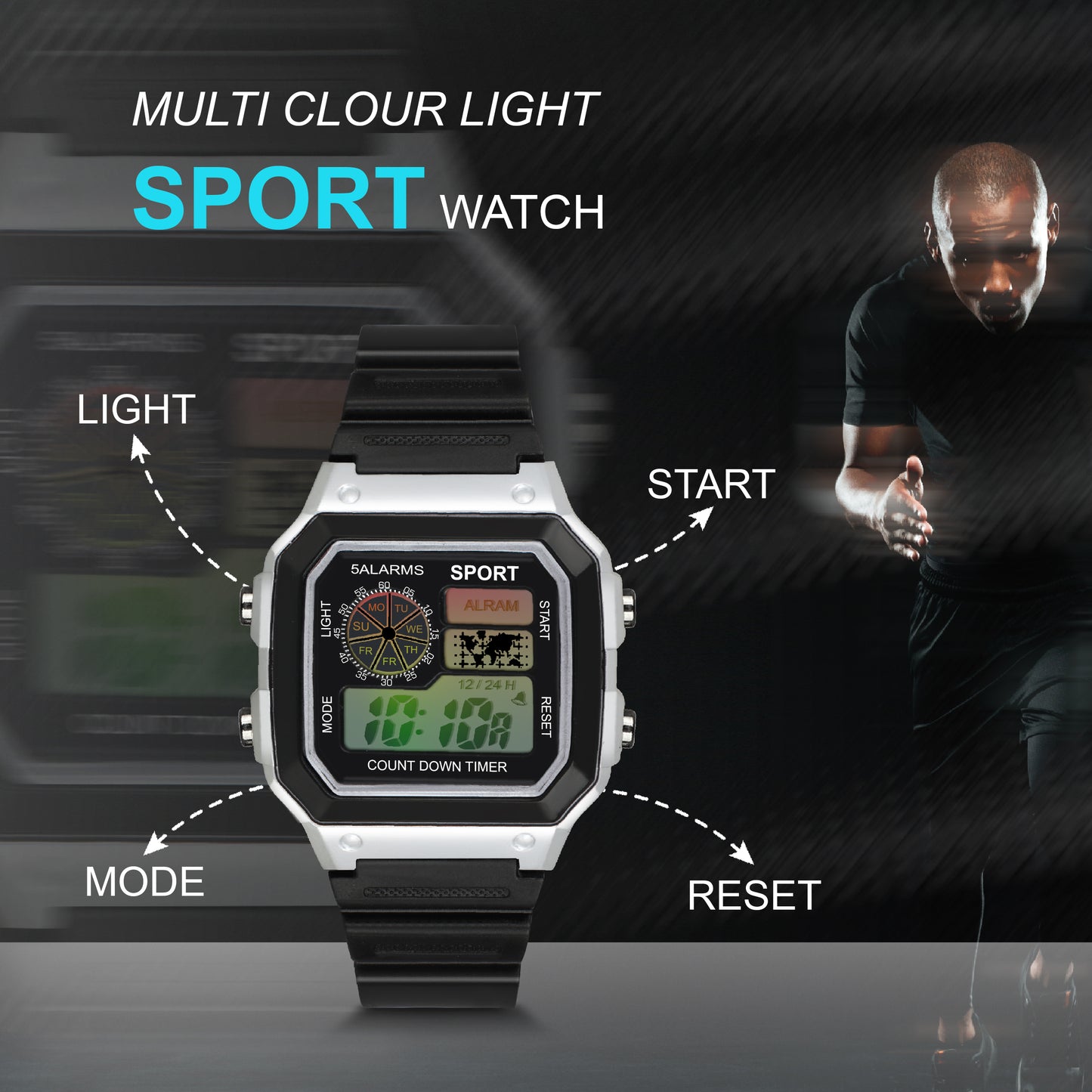 Matrix Sportz Digital Silicone Sports Watch  for Men & Boys