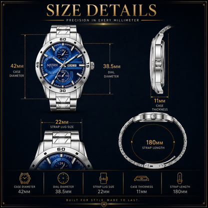 Matrix Superior Day & Date With Stainless Steel Strap Analog Watch For Men