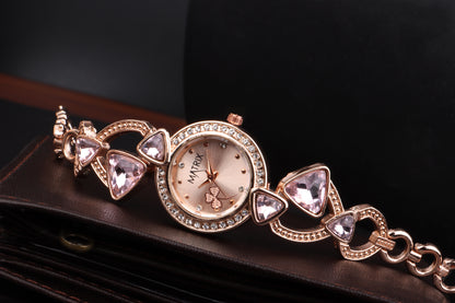Matrix DAISY Stone Studded Bracelet Analog Watch for Women