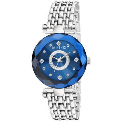 Matrix Moments Collection | Diamond Cut Glass Bracelet Style Watch For Women