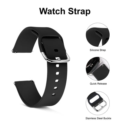 Matrix Accessorize 22MM Silicone Loop Strap (Colour :Black)