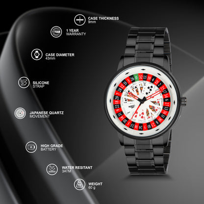 Matrix MotionX Rotating Roulette Dial With Stainless Steel Strap Analog Watch for Men