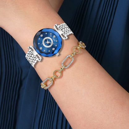 Matrix Moments Collection | Diamond Cut Glass Bracelet Style Watch For Women