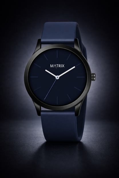 Matrix Minimalist Silicone Strap Analog Watch for Men & Boys