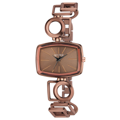 Matrix Timepiece Blush Collection | Designer Bracelet Chain Watch for Women