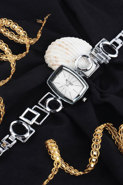 Matrix Timepiece Blush Collection | Designer Bracelet Chain Watch for Women