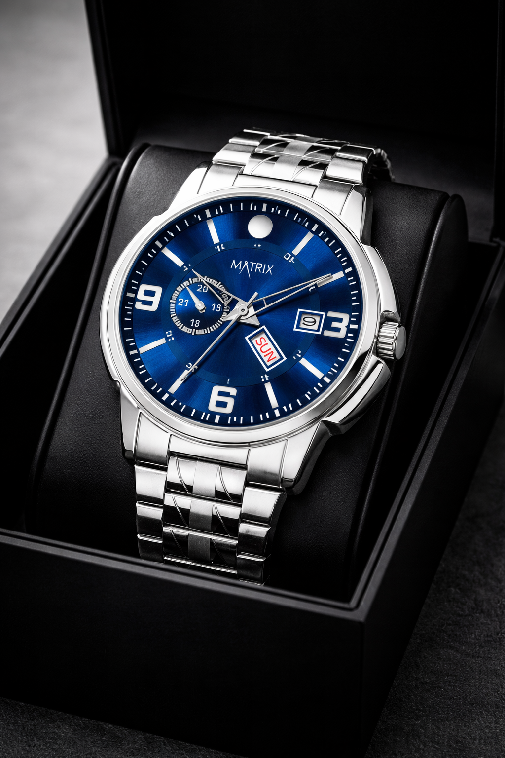 Matrix Superior Day & Date With Stainless Steel Strap Analog Watch For Men