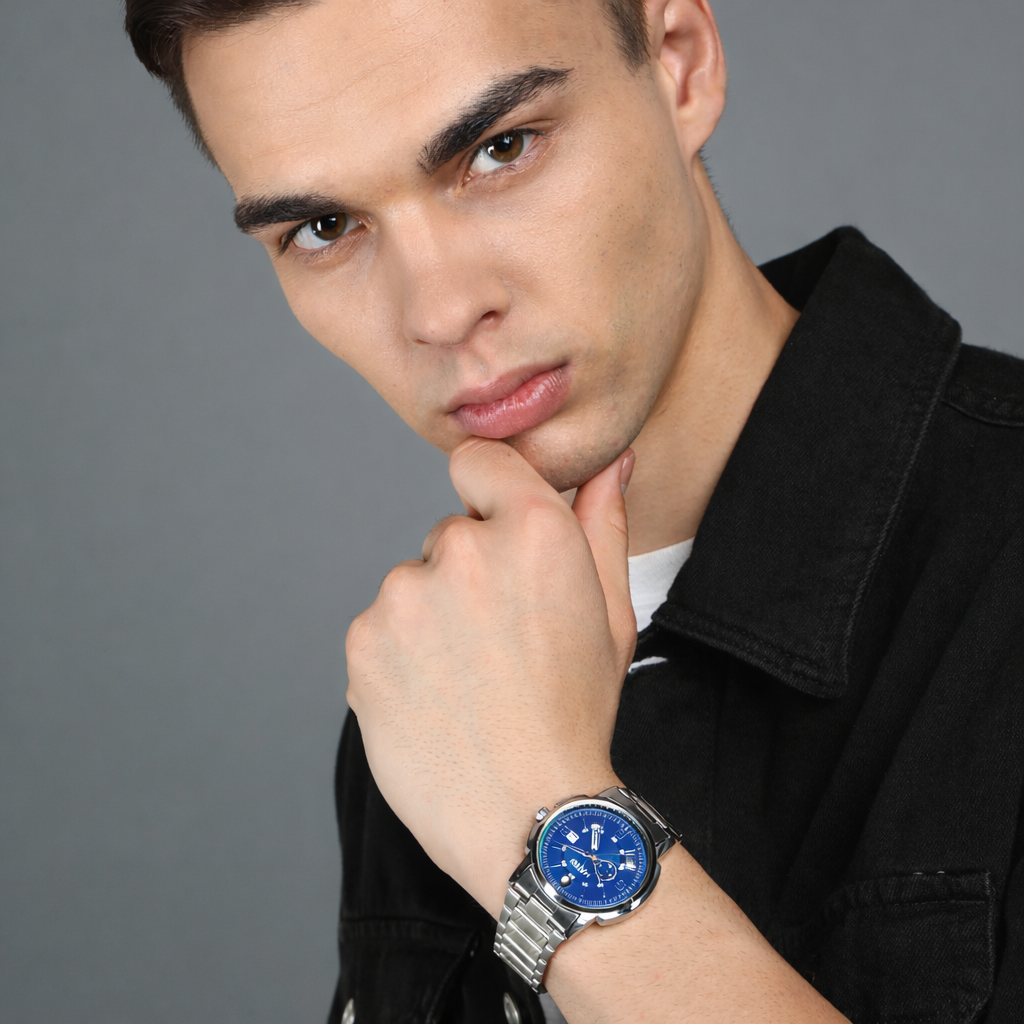 Matrix Superior Day & Date With Stainless Steel Strap Analog Watch For Men