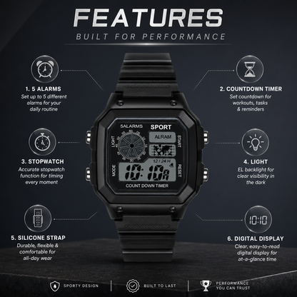 Matrix Sportz Digital Silicone Sports Watch For Men