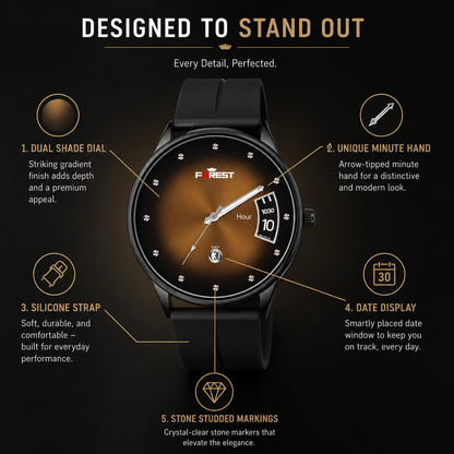 Matrix x Forest Edition Dual Tone Unique Hour Analog Watch For Men